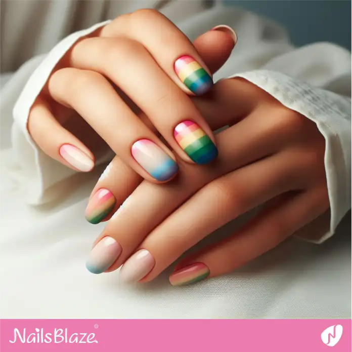 Pride Rainbow Nail Art| Pride | LGBTQIA2S+ Nails - NB2035